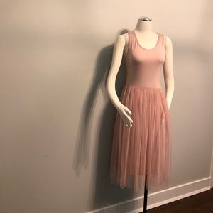 Pink mid length dress